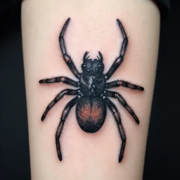 a tattoo ink of a spider