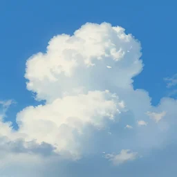 stylized clouds, blue sky by makoto shinkai, pixar