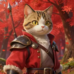an epic fantasy comic book style portrait painting of a cat, studio ghibli, no red colour, unreal 5, daz, hyperrealistic, octane render, cosplay, rpg portrait, dynamic lighting, intricate detail, harvest fall vibrancy, cinematic