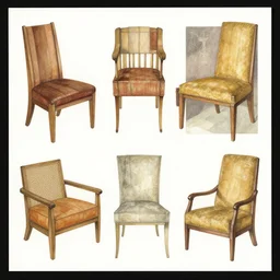 furniture designs in the style of modigliani, design sheet