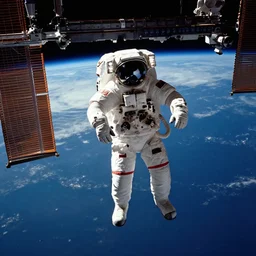 an astronaut standing on the ISS floating above earth, breathtaking, cinematic, dramatic lighting, volumetric, cinematic composition, awe inspiring