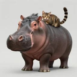 a strange creature that is a hybrid between a cat and a hippopotamus, extremely detailed, trending on artstation