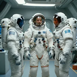 film still from event horizon, highly detailed, medical bay, space suits