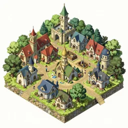 rpg isometric top view of a lovely anime medieval fantasy port city!! jrpg!! cory loftis, james gilleard, atey ghailan, makoto shinkai, goro fujita, studio ghibli, rim light, exquisite lighting, clear focus, very coherent, plain background, soft painting