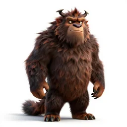 grizzled griffin, stylized pixar-style 3d render, full body, standing, isolated on a pure white background, centered, whole figure in frame, sharp focus, studio lighting