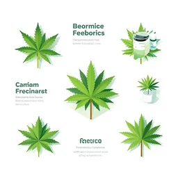 isometric flat art graphic for cannabis descriptions that is exciting and promotional