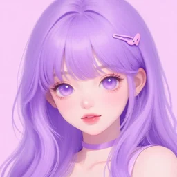 adorable, brilliant, elegant, pastel texture, matte painting hyperpop cutest lavender-colored cherry-colored portrait trending on pixiv