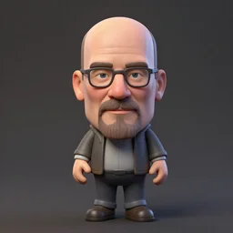 walter white caricature made in blender