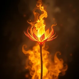 hyper realistic fire flower, illustrated by greg rutkowski, beautiful volumetric lighting, intricate, ultra detailed, photorealistic, trending on artstation, octane render, 8 k