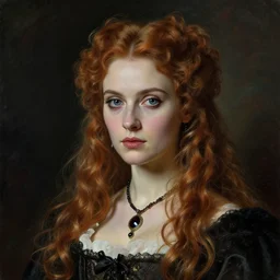 Gothic princess portrait. By Alexei Harlamoff, highly_detailded