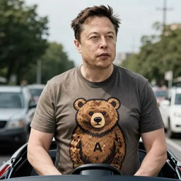 elon musk riding a bear shirtless