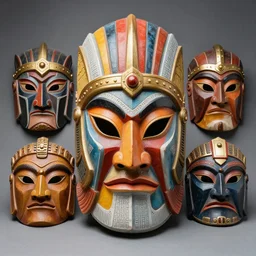 4 k photo of a colorful warrior knight mask carved by h. r. giger