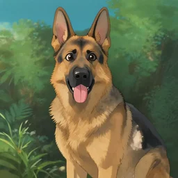 German Shepherd, studio Ghibli, anime