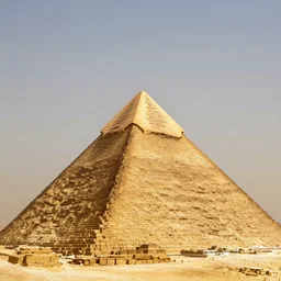 a realistic detailed photo of a golden pyramid, shiny gold, pyramid egypt. amazing photo