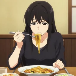goth woman eating dinner color page, tankoban, 4 k, tone mapping, akihiko yoshida, james jean andrei riabovitchev marc simonetti, yoshitaka amano, long hair, curly, h. hydrochaeri