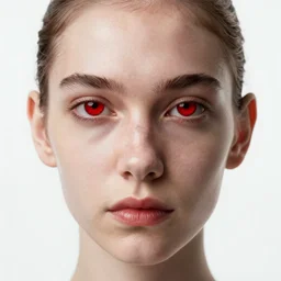recursive portrait, highly detailed, red eyes