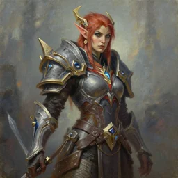closed up oil painting of ysera from world of warcraft by greg rutkowski