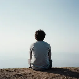 god sitting in an infinite plane, from back, award winning, 4 0 0 mm