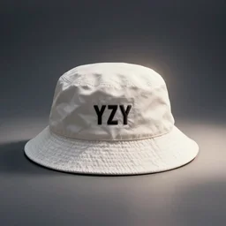 Yeezy designed bucket hat, model, studio photography, clothing drop, unreleased, Yzy, YZY GAP, Balenciaga, minimalist, dystopian feel