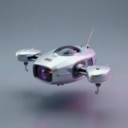 mini flying robot, 1 9 8 0 s retro - futuristic, hyper realistic