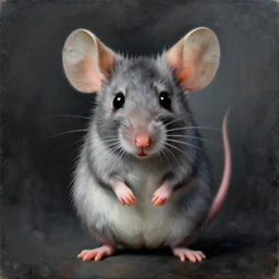 epic painting drawing, full portrait of a cute mouse, dark smoky background, photography by amy leibowitz, wlop, jeremy lipkin, beeple, intricate, symmetrical front portrait, artgerm