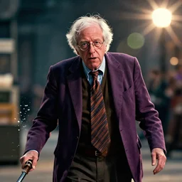 bernie sanders as willy wonka in mortal kombat mortal kombat, splash art, movie still,, cinematic lighting, dramatic, octane render, long lens, shallow depth of field, bokeh, anamorphic lens flare, 8 k, hyper detailed, 3 5 mm film grain