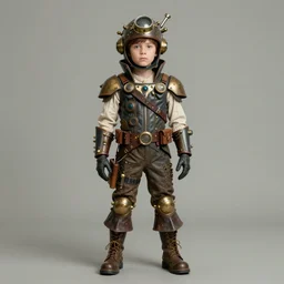 ( ( ( ( ( 2 5 0 s retro future 1 0 year boy old super scientest in steampunk space pirate mechanics costume full portrait. muted colors. ) ) ) ) ) by jean - baptiste monge!!!!!!!!!!!!!!!!!!!!!!!!!!!!!!