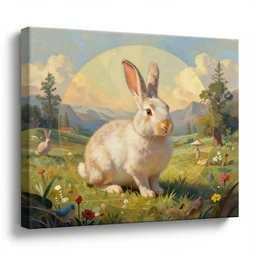 bunny, alternate reality landscape fairytale digital art, irina french, heraldo ortega, mandy jurgens, golden ratio, art canvas, award winning, masterpiece trending on artstation 8 k 1 5 0 mpx