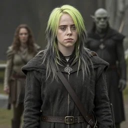 billie eilish as an orc in lord of the rings 4 k