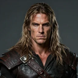 full body portrait of lucien laviscount as a conan the barbarian. detailed face, concept art, intricate, highly detailed 8 k, smooth, sharp focus, handsome and aesthetic shape of face and body, artgerm, artstation, art by zexi guo and nira and junpei suzuki and gharliera and rinotuna