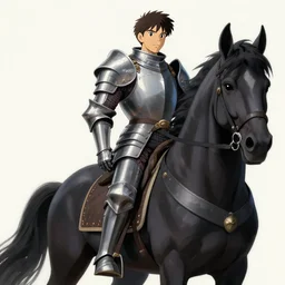 illustration of a mounted knight, strong chest, wearing full plate armor, powerful black horse, artstation, detailed cartoon, elegant, digital painting, concept art, smooth, sharp focus, illustration, ghibli, makoto shinkai, don bluth, fujita goro, jean giraud, akihiko yoshida, tom whalen 8 k