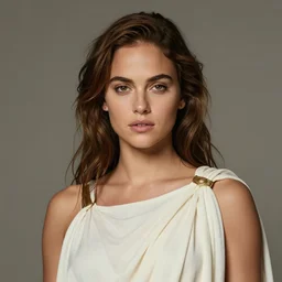 portrait of ana de armas as palas athena, the greek goddess of wisdom and war, rossdraws, ilvya kuvshinov, stylized background, matte painting, maya, pixar, artstation, highly detailed, masterpiece, epic