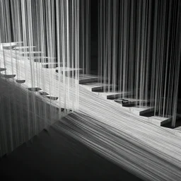thin vertical lines, ryoji ikeda and m. c escher