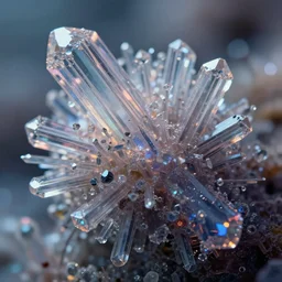 macrophoto crystalline structures, complex, vaporwave, tiltshift 4 k