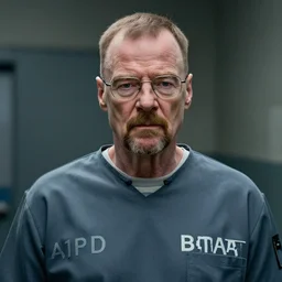 Walter White in prison 4K quality super realistic