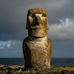 national geographic photograph of an Easter island head statue that looks like LeBron James