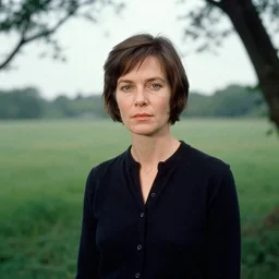a portrait of a character in a scenic environment by Eve Arnold