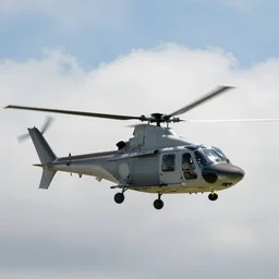 a shark helicopter, clouds