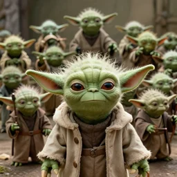 wide shot, yoda army, closeup, artstation, bowater charlie