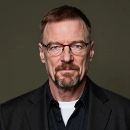 realistic photo of walter white in a shape of troll face