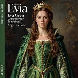 eva green dressed as medieval fourteenth century queen, by graham turner and angus mcbride, for osprey publishing, history book illustration,