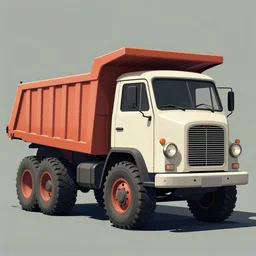 ( ( ( ( ( 1 9 5 0 s retro future android robot dumptruck. muted colors., ) ) ) ) ) by jean - baptiste monge,!!!!!!!!!!!!!!!!!!!!!!!!!