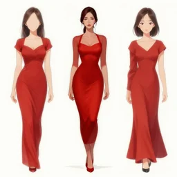 lady in red, character sheet, concept design, contrast, kim jung gi, greg rutkowski, zabrocki, karlkka, jayison devadas, trending on artstation, 8 k, ultra wide angle, pincushion lens effect