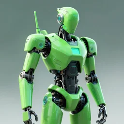 robot, future, cyber, green, artstation, unreal 5