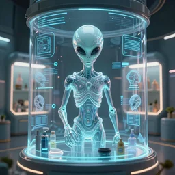 alien shop, futuristic, holographic, 8k, intricate detail