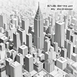 “geometrically surreal cubescape city, extremely high detail, photorealistic, intricate line drawings, dotart, album art in the style of James Jean”