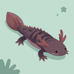 axolotl, vector art, illustration, wide angle shot, by greg rutkowski