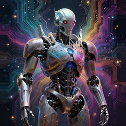 ai created art realistic fine detail fractal colorful cinematic ultra detailed circuitry robotic cyborg sharp focus super beautiful bizarre amazing h. r. giger