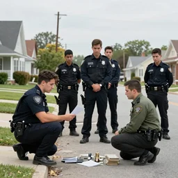 any army of young and eager IRS agents shutting down a suburb street to begin investing financial crimes.
