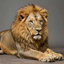 poorly taxidermied lion,